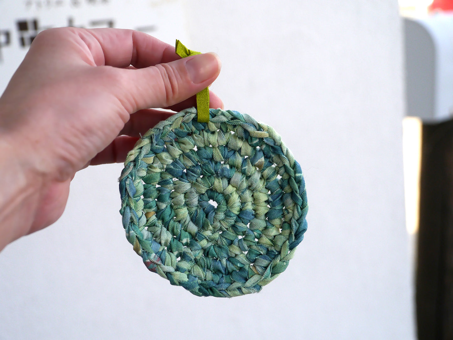 きもの裂き編みコースター