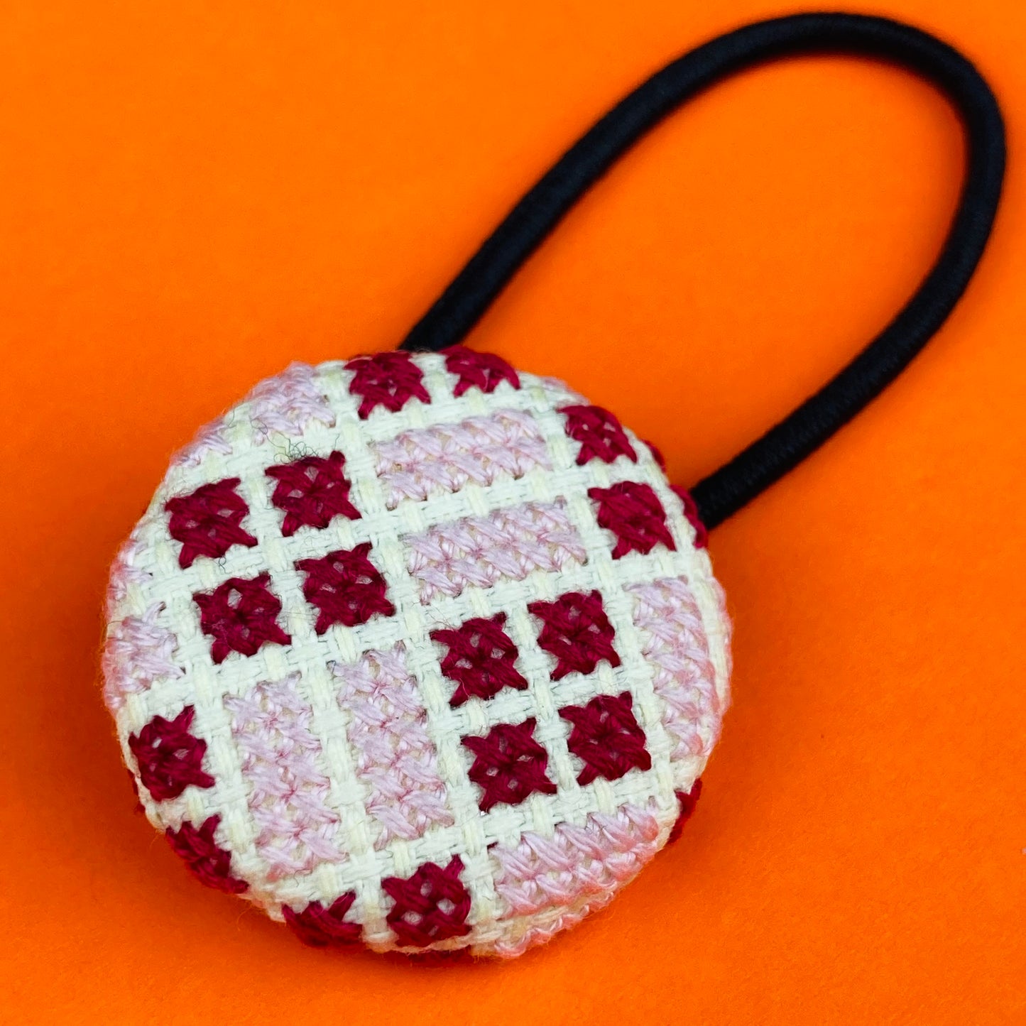 刺繡入りヘアゴム