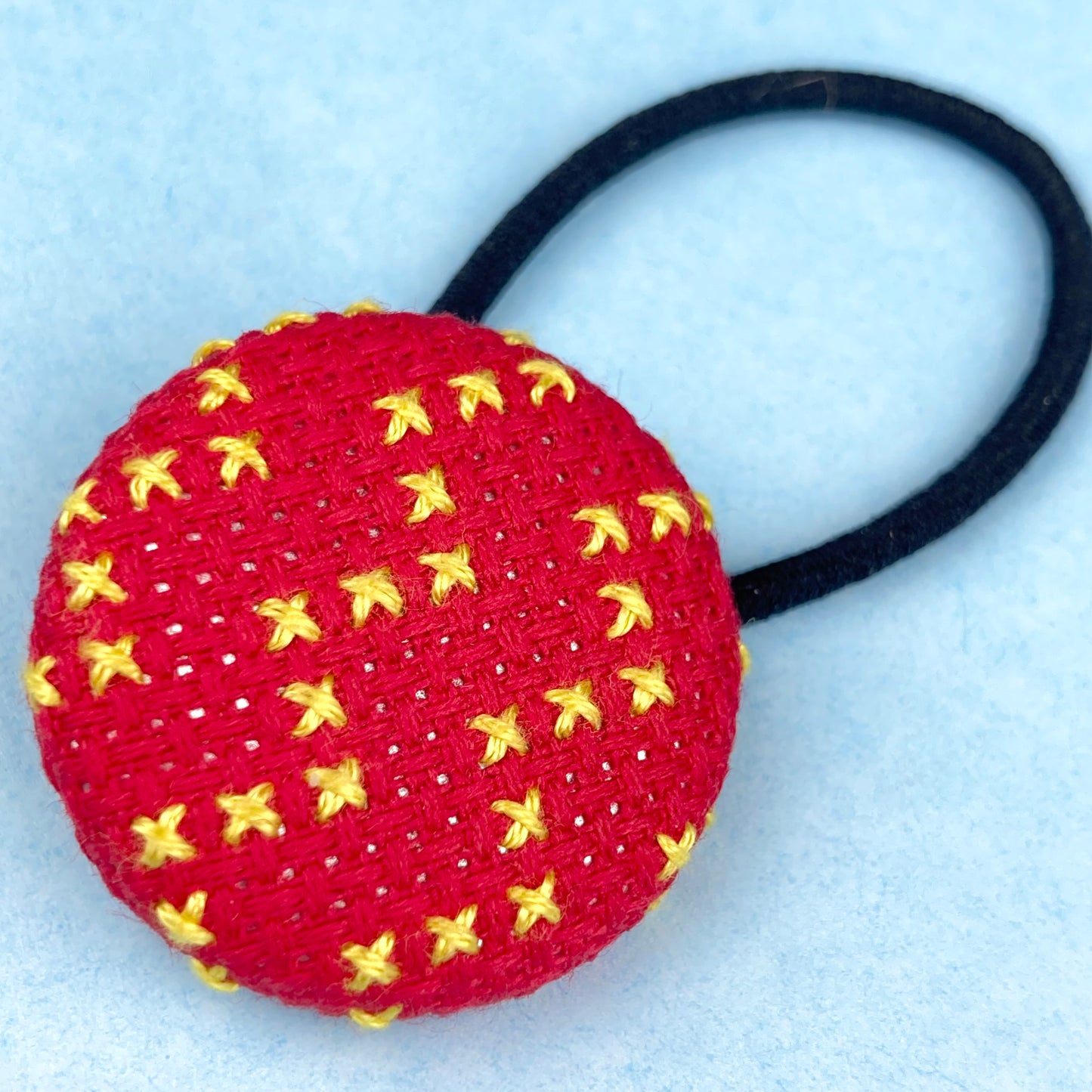 刺繡入りヘアゴム